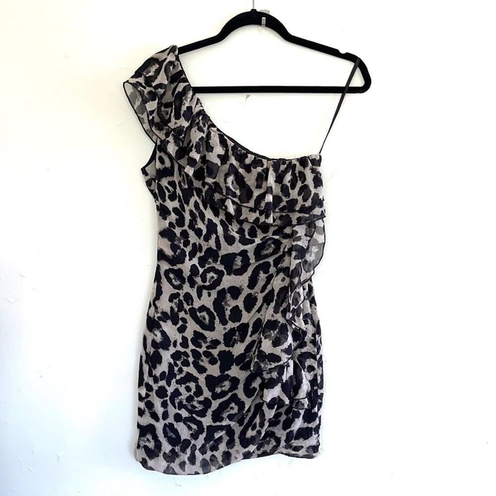 Ark & Co. One Shoulder Sleeveless Ruffled Dress SMALL